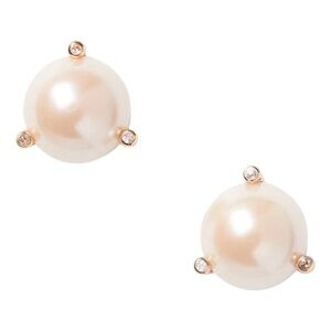 KATE SPADE • Blush Rise And Shine Pearl Stud Rose Gold Earrings